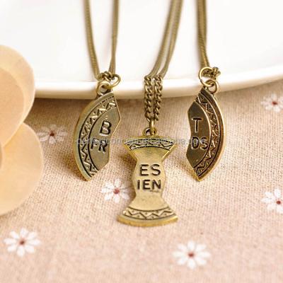 China ALLOY Friendship Best Friends Pendant Necklace for 3 for sale