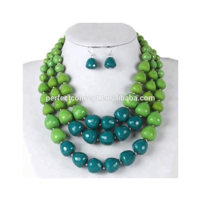 China Hot Selling Lampwork Beads Handmade Statement Chunky Necklace for sale