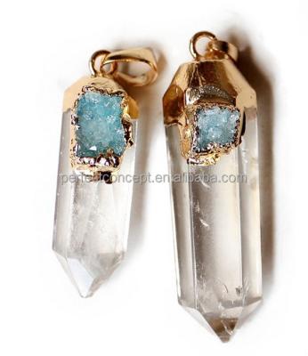 China crystal druzy pendant natural stone natural stone pendant for sale