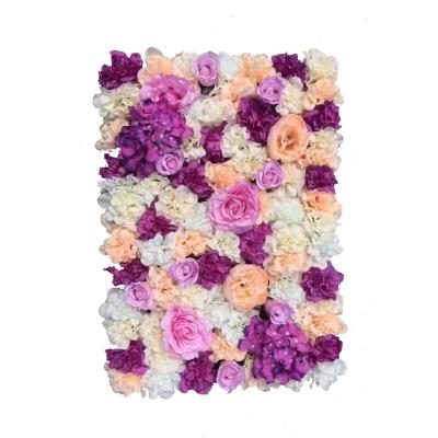 China Minimalist Hanging Artificial Rose Flower Wall Wedding Decor Flower Wall Backdrop Decoration Custom Rose for sale