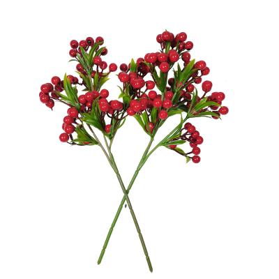 China Professional minimalist supply artificial flower green leaves and berries for sale