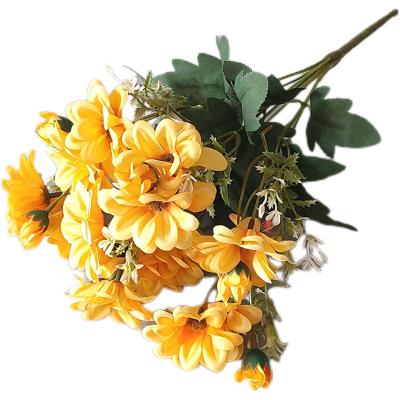 China Chrysanthemum indicum silk decoration flowers artificial backdrop wedding/artificial bouquet bridal wedding artificial flower for sale