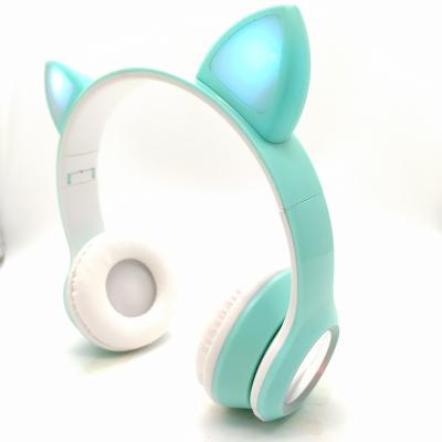 China Cute Headband Radio Cat Ear Headphone Foldable BT Headset for sale