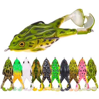 China Rubber Rotary Legs Thunder Frog Simulation Lua Soft Frog Bait for sale