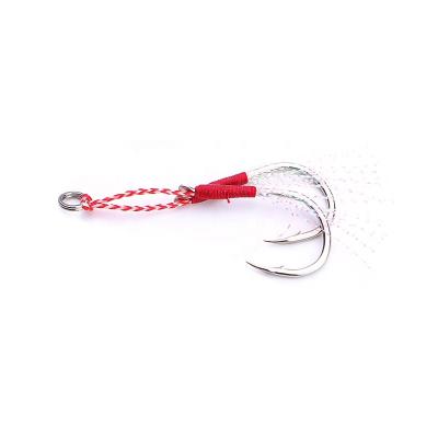 China Carbon Steel Sea Fishing Boat Hook Fishing Lure Double Hook With Barb Double Hook for sale