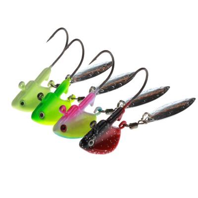 China Lure Lead Hook Soft Head High Carbon Steel Bait Hook With Spangled Fishhook Fish Head for sale