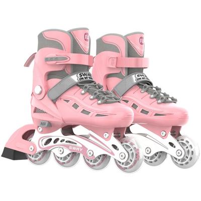 China PU+PP+Aluminum Alloy PU Rollers Inline Skates Single Snap Adjustable Kids Roller Skate Shoes for sale