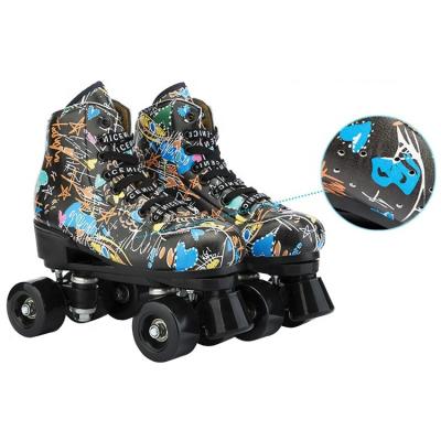 China PU+Rubber+Polyurethane Double Row Roller Skates Roller Four Wheel Roller Skating For Professional Beginner for sale