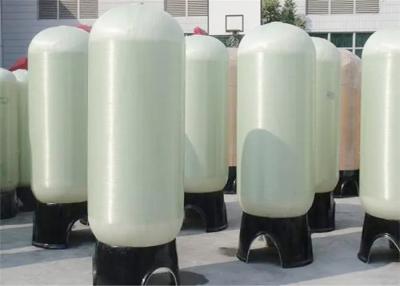 China Cylindrical Water Treatment FRP Storage Tank , FRP Pressure Vessel Tank Customized Size for sale