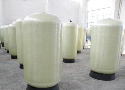 China Cylindrical FRP Water Softener Resin Tank , Industrial Sand Carbon Filter System for sale