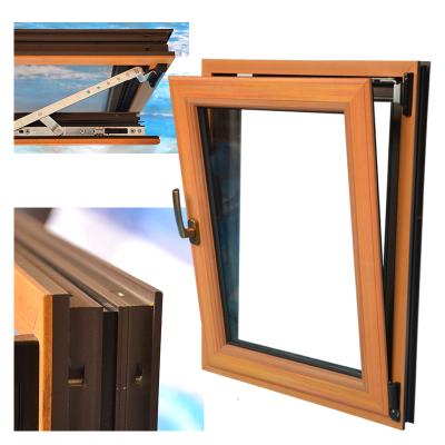 China Folding Tilt And Turn Screen Windows High Quality Aluminum Stained Glass for sale