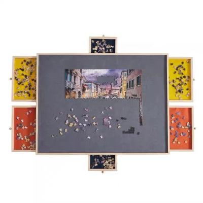 China Europe 1500 Piece Jigsaw Puzzle Table Portable Sorting Puzzle Saver With 6 Drawers In Stock Ready To Ship for sale