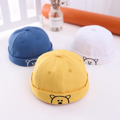 China breathable & Wholesale Unisex Baseball Waterproof No Sun Visor Spring Cotton Cute Baby Hat And Sun Brimless Baby Docker Summer Bear Hat for sale