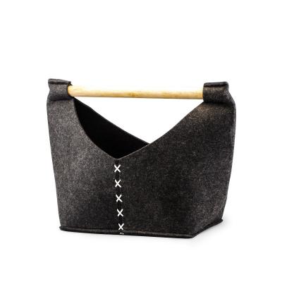 China Sustainable Portable Felt Storage Baskets Felt Storage Bags Sundries Felt Box for sale