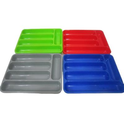 China Factory Supply Nice Price Flatware Cutlery Fork Knife Kitchen Storage Plastic Tray for sale