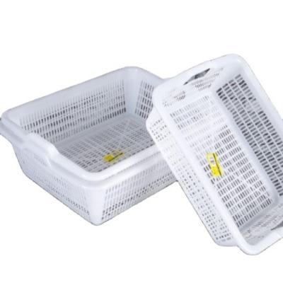 China Factory Selling Viable Widely Used Rectangle Plastic Fruit Strainer Folding Plastic Folding Basket for sale