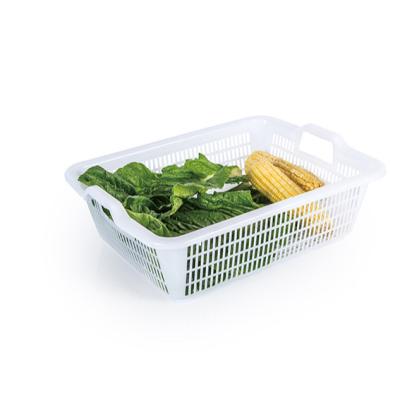 China Price Guaranteed Quality Suitable Plastic Strainer Rectangle Plastic Vegetable Fruit Basket for sale