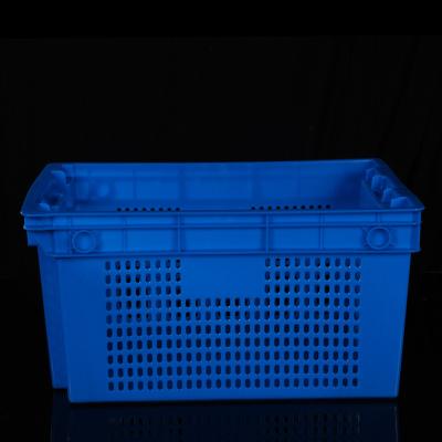 China Mesh Cheapest Plastic Crates Plastic Turnover Crate Containers For Vegetable Shipping Packaging for sale