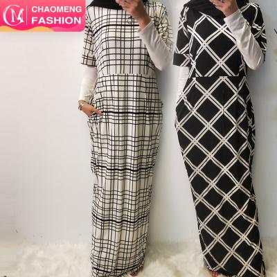 China 5084# Islamic tank top abayas for muslim women floral tank top dress plus size modest dresses wholesale for sale