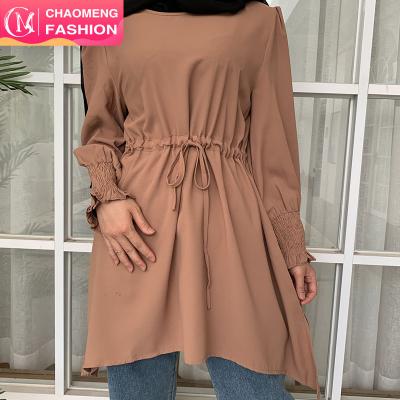 China Simple Style 2266# Long Sleeve Muslim Tunic Tops Ladies Tops Blouse Islamic Clothing For Modest Muslimah S M L XL 2XL 3XL 4XL 5XL for sale