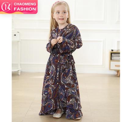 China 63800#Latest flower print mother and kids design cardigan islamic kimono muslim clothing kids girls dresses Closed Abaya S-2XL /Customized for sale