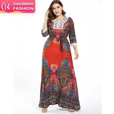 China 5067#2020 Latest Factory Price Women's Wholesale Maxi Dress Plus Size Long Casual Sleeve Dresses L XL XXL 3XL 4XL 5XL 6XL 7XL/Customized for sale