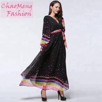 China Wholesale M women costume L XL XXL 3XL 4XL 5XL 6XL 7XL/Customized long dress 9031# chiffon new style floral maxi dresses for sale