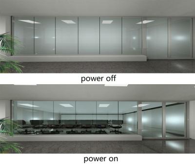 中国 Adhesive Installation Switchable Privacy Glass High Privacy Level Dynamic Smart Glass 販売のため