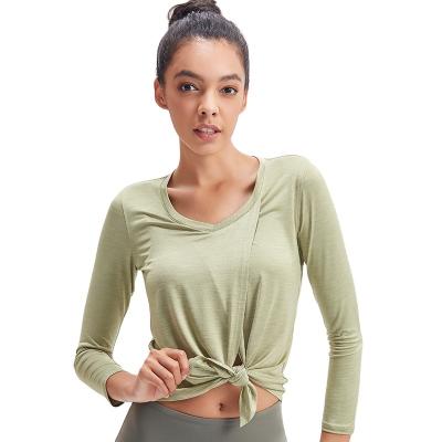 China High Quality Multicolor Optional Nine-Quarter Long Sleeve Women's Breathable T-Shirt for sale