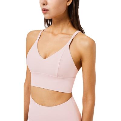 China New Seamless Breathable Comfortable Breathable No Steel Ring Yoga Short Bra for sale