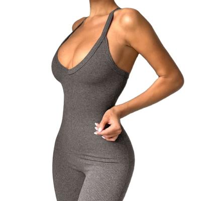 China Low Price Breathable Wholesale Ladies Sleeveless Camisole Slim Fit Comfortable Rompers for sale