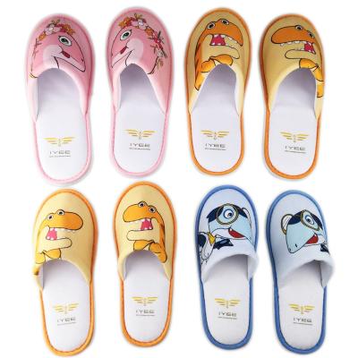 China Available Personalied Cute Colorful Cartoon Child Parenting Animal Hotel Slippers for sale