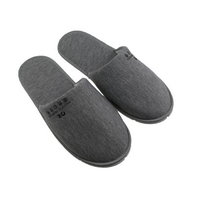 China Anti Slip Bedroom Jersey Slippers With Customized Logo for sale