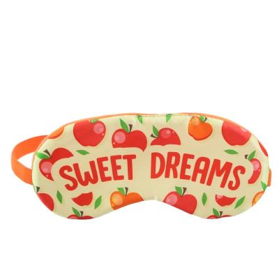 China Anti-wrinkle Summer Fruits Polyester Eye Sleep Mask for sale