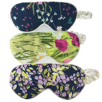 China Sleep Shinny Satin Cute Eyelashes Print Logo Sleep Eye Mask for sale