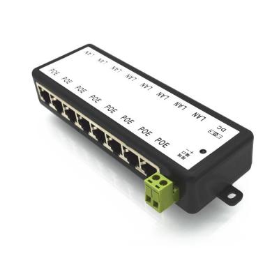 China Brand New Poe Power Supply 8 Port POE Network Splitter Power Over Ethernet POE8B PoE Injector 8 Ports for sale