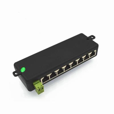 China High Quality Poe Power Supply POE8B 8 Ports PoE Power Adapter Ethernet Power PoE Injector 8 Ports Power Supply for sale