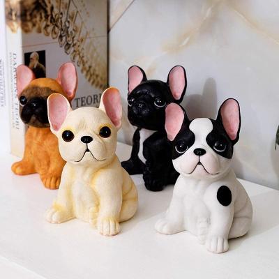 China Lifelike Lifelike French Bulldog Puppy Statue 7