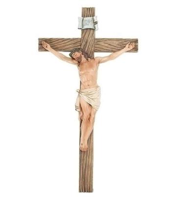 China Europe 14 inch - Jesus Nailed On The Cross resin wall crucifix for sale