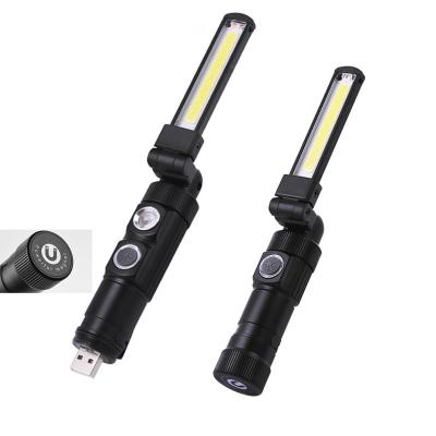 China Aaluminum Aluminum Rechargeable Portable COB Inspection Lamp LED Magnetic Cordless Work Light for sale