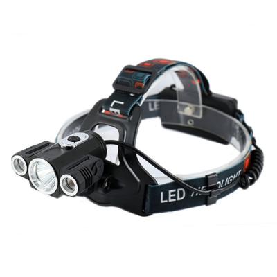 China Outdoor Waterproof Camping 3 LED Head Lamp 180 Degree Fit Rechargeable Headlamp for sale