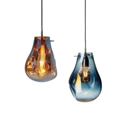 China 2022 EUROPEAN hot sale contemporary 220v color glass chandeliers and lamp for home decoration for sale