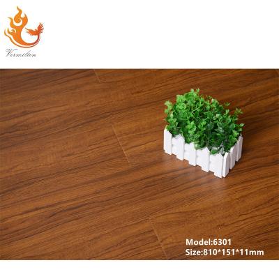 China Contemporary vermilion master bedroom comfort anti-slip small wood embossed laminate flooring 11mm class AC3 waterproof flooring for sale