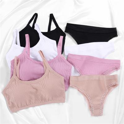 China FINETOO Women QUICK DRY Bra Briefs Spandex Set Underwear Polyester Bralette Cotton Seamless Teenage Bra For Ladies zu verkaufen