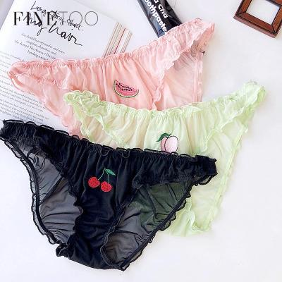 Китай FINETOO Fruit Panties Women Antibacterial Women's Beautiful Briefs Girls Briefs Shapes Embroidery Underwear Knickers Female Lady Lingerie Panties продается