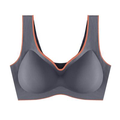 中国 Wholesale FINETOO 2021 QUICK DRY women latex one piece lift up seamless thai bras sports bra for plus size female bra 販売のため