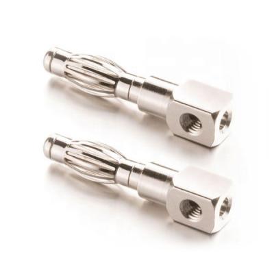 China Hot Sale Power Male 4mm Terminal Banana Plug With Square Connector Screw Hole Supplier for sale