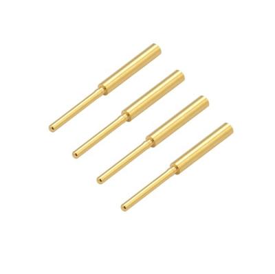 China Medical Device High Precision Gold Plating Pin Custom Lead Free Brass Contact Terminal For ECG Cable for sale