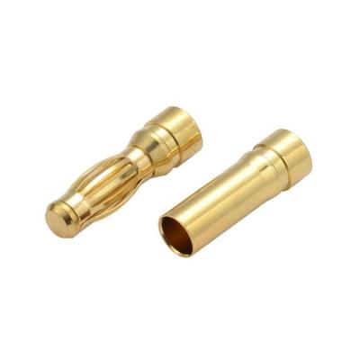 China Custom High Current Gold Plated Bullet Connector 4mm 5mm Connector Plug and Banana Plug Model for sale