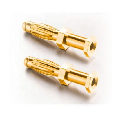 China Custom Brass Male Gold Plated High Voltage Power High Precision Pins Banana Plug 2.5mm Manufacturer for sale